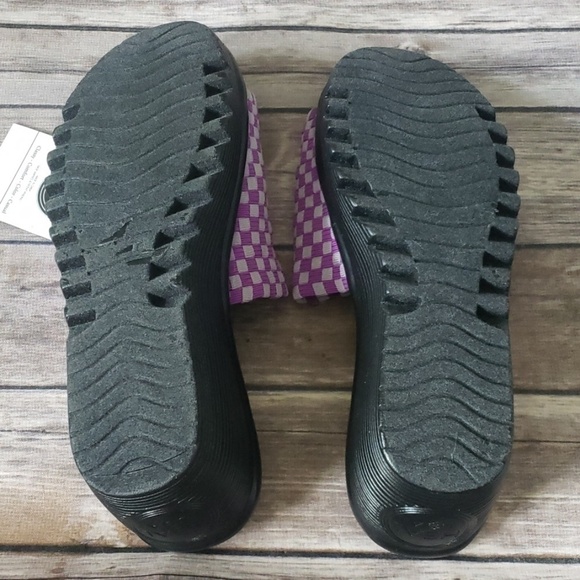 Heal USA Abby purple & gray slip on black wedge - Picture 5 of 8